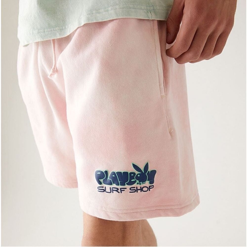 Playboy X Pacsun Tie Dye Pink Jersey Shorts Sz Small